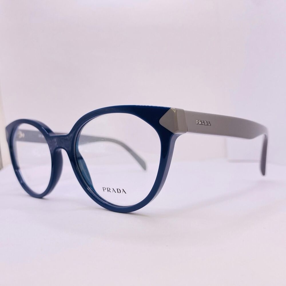Prada Authentic Eyeglass Frames VPR 01T TFM-1O1 53 [] 18 140 MM Blue Grey